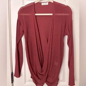 Grace & Lace small brick Brynn sweater EUC